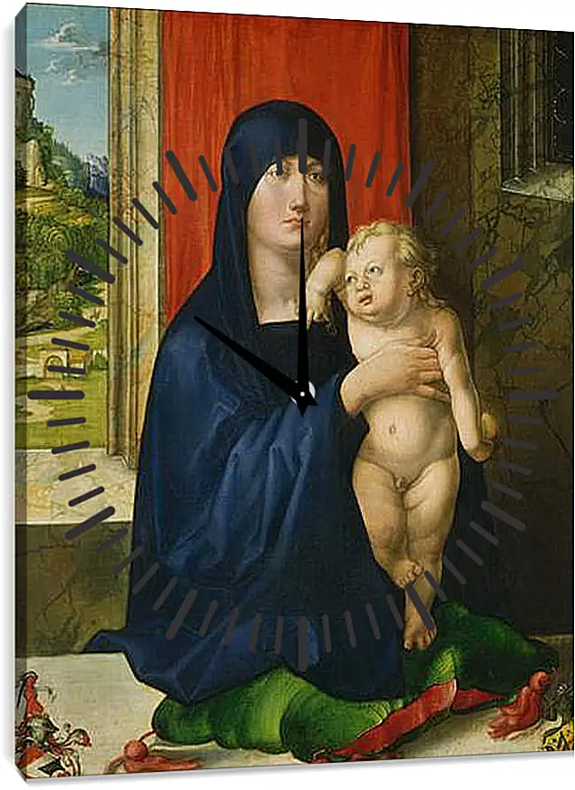 Часы картина - Madonna and Child. Мадонна с младенцем. Альбрехт Дюрер