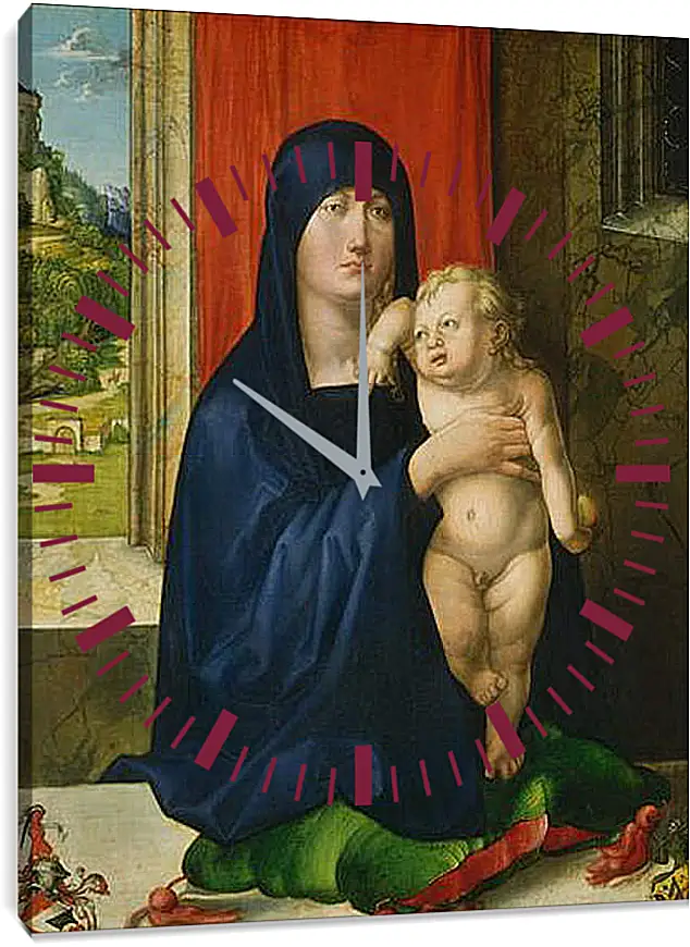 Часы картина - Madonna and Child. Мадонна с младенцем. Альбрехт Дюрер