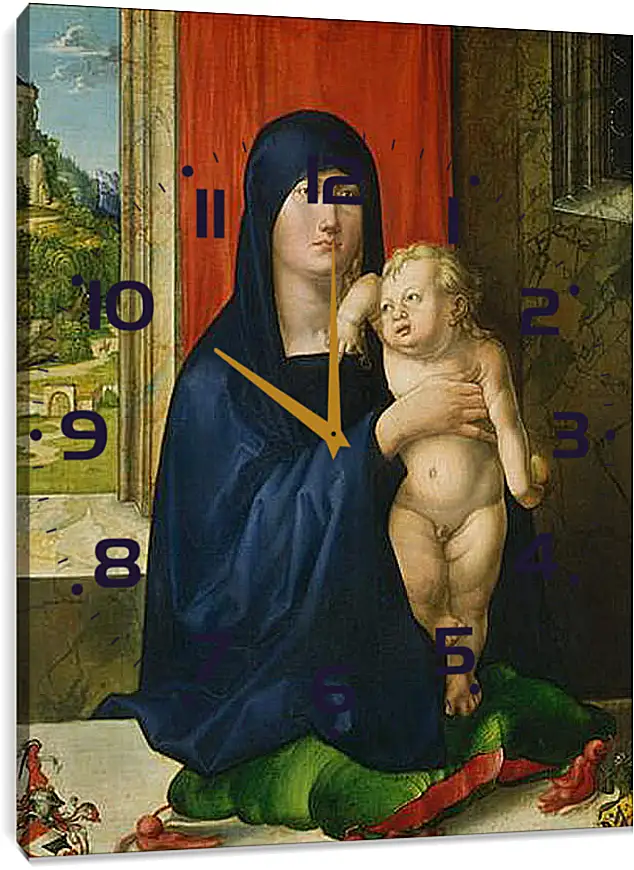 Часы картина - Madonna and Child. Мадонна с младенцем. Альбрехт Дюрер