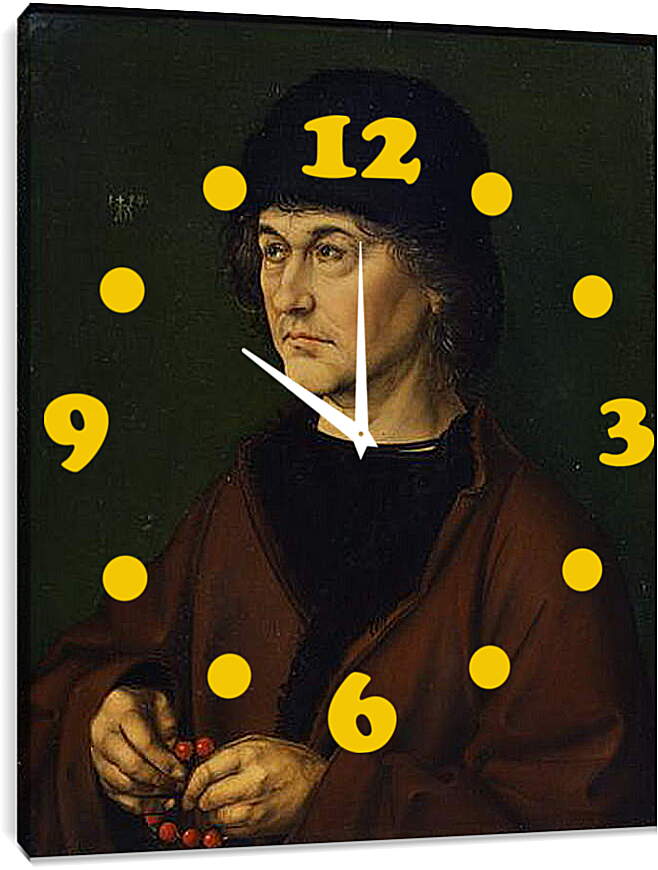 Часы картина - Портрет Альбрехта Дюрера старшего. Альбрехт Дюрер