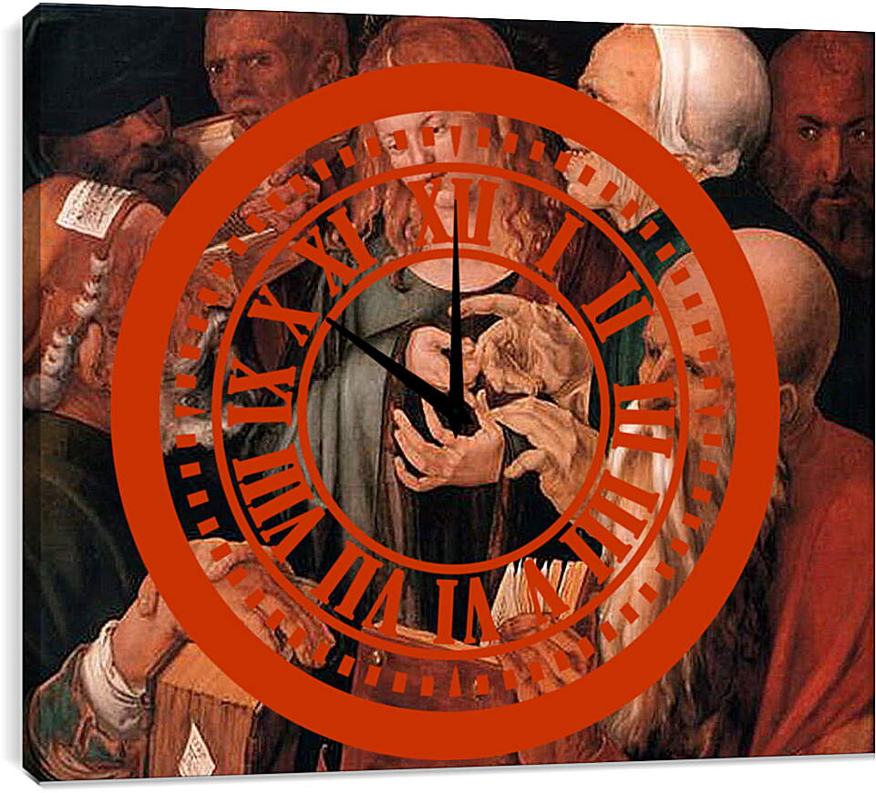 Часы картина - Christ among the Doctors. Христос среди учителей. Альбрехт Дюрер