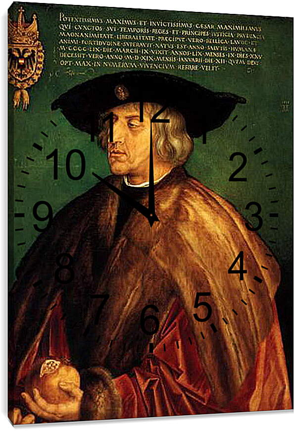 Часы картина - Portrait of Emperor Maximillian I. Портрет Императора Максимилиана I. Альбрехт Дюрер