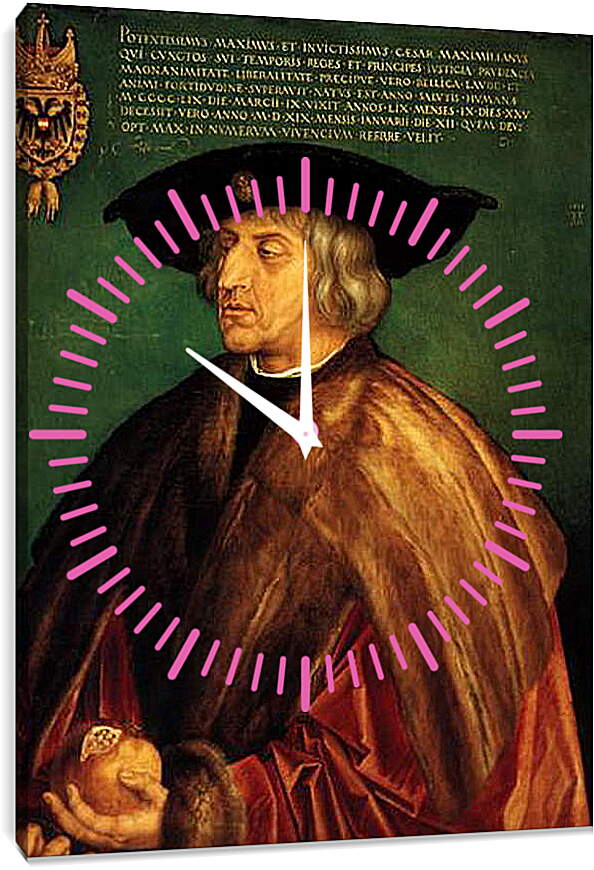 Часы картина - Portrait of Emperor Maximillian I. Портрет Императора Максимилиана I. Альбрехт Дюрер