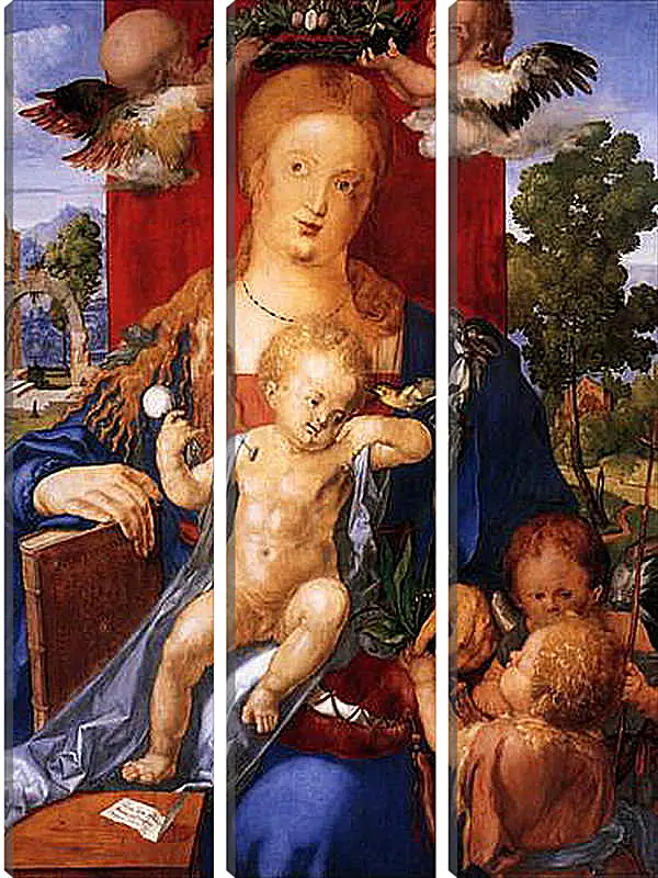 Модульная картина - Madonna with the Siskin. Мадонна с чижиком. Альбрехт Дюрер