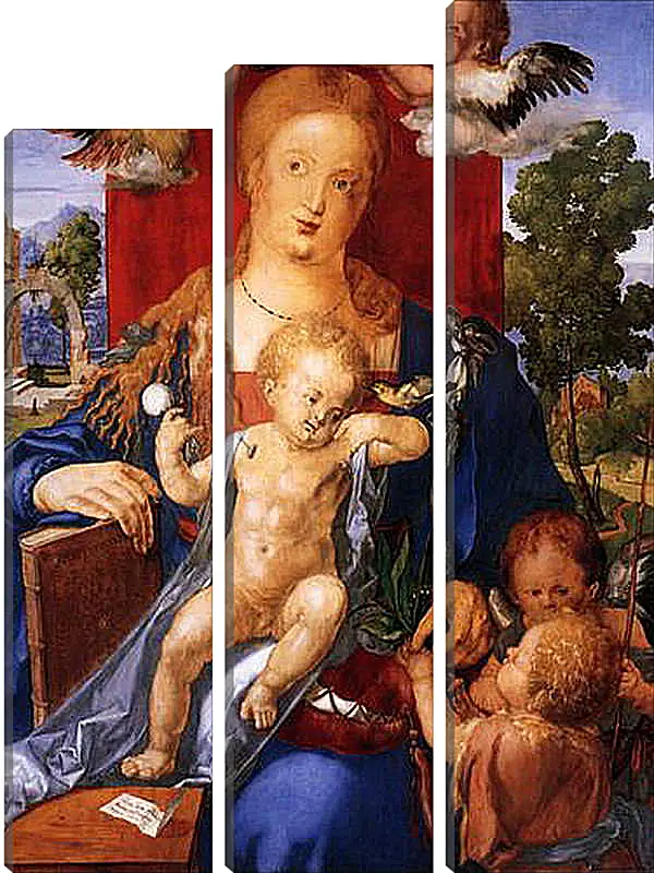 Модульная картина - Madonna with the Siskin. Мадонна с чижиком. Альбрехт Дюрер