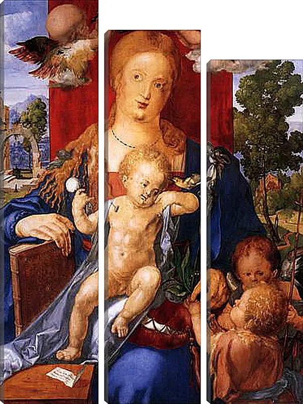 Модульная картина - Madonna with the Siskin. Мадонна с чижиком. Альбрехт Дюрер