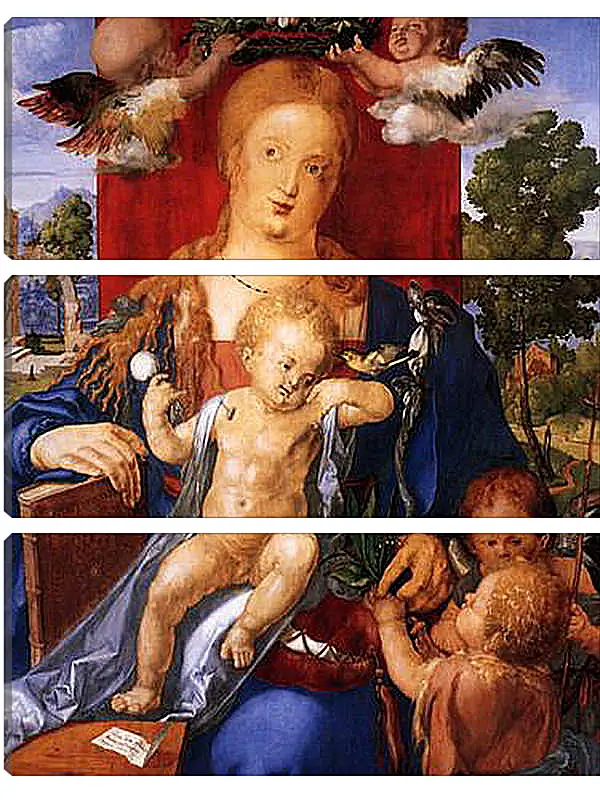 Модульная картина - Madonna with the Siskin. Мадонна с чижиком. Альбрехт Дюрер