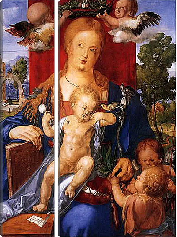 Модульная картина - Madonna with the Siskin. Мадонна с чижиком. Альбрехт Дюрер