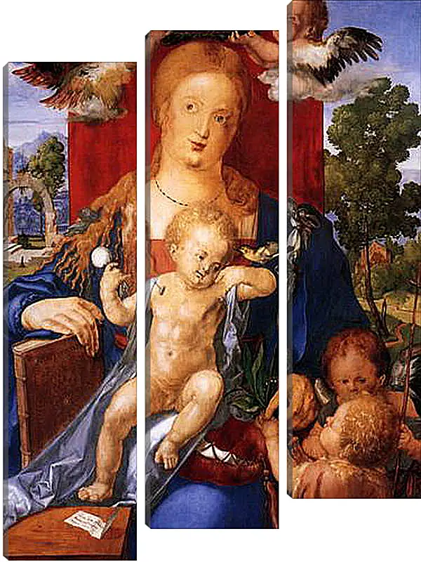 Модульная картина - Madonna with the Siskin. Мадонна с чижиком. Альбрехт Дюрер