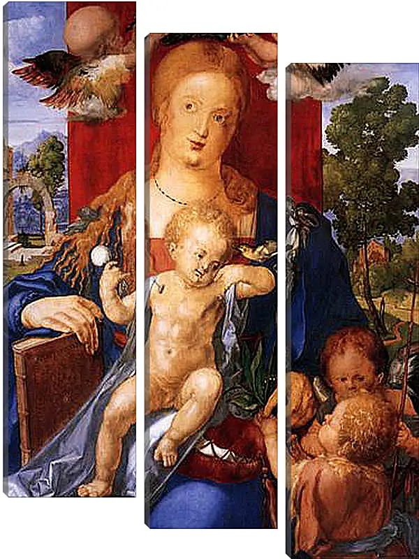 Модульная картина - Madonna with the Siskin. Мадонна с чижиком. Альбрехт Дюрер