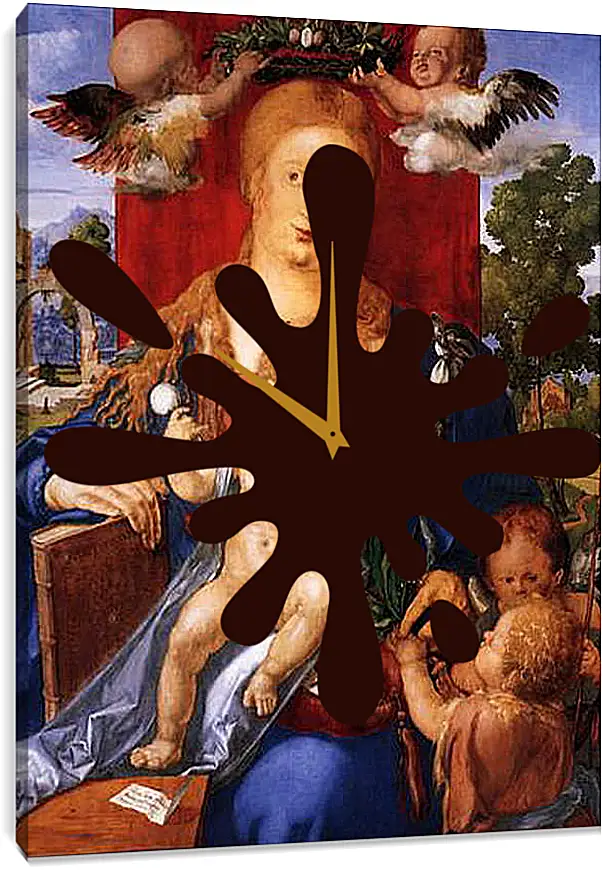 Часы картина - Madonna with the Siskin. Мадонна с чижиком. Альбрехт Дюрер