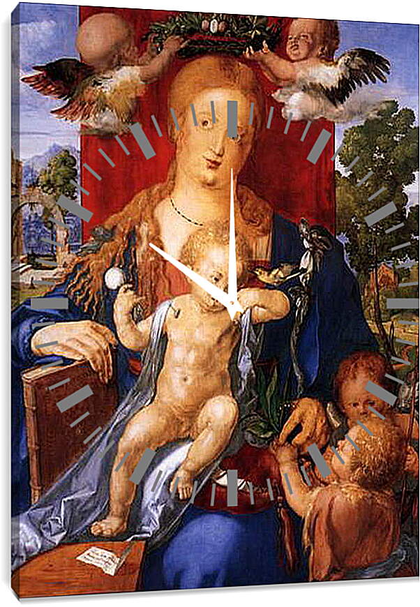 Часы картина - Madonna with the Siskin. Мадонна с чижиком. Альбрехт Дюрер