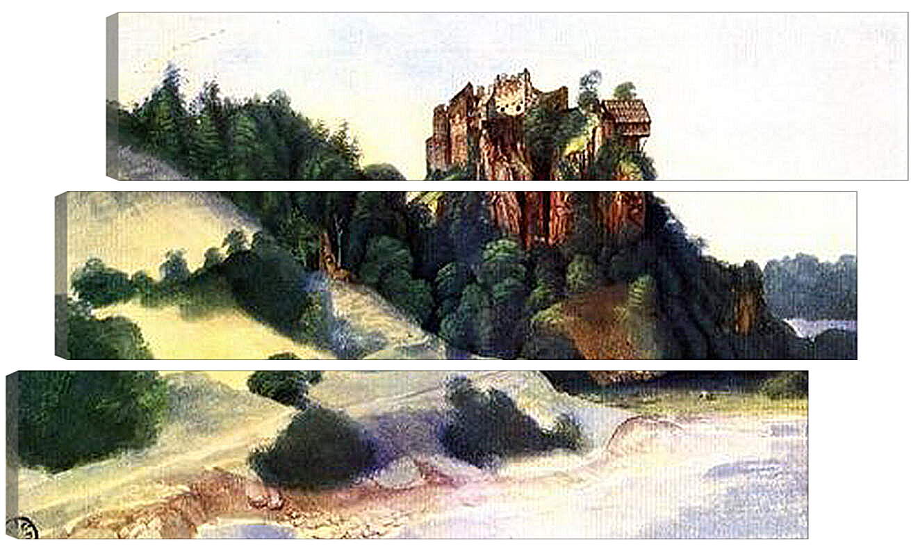 Изображенная на картине крепость была выстроена. Картина из Кастл рока.