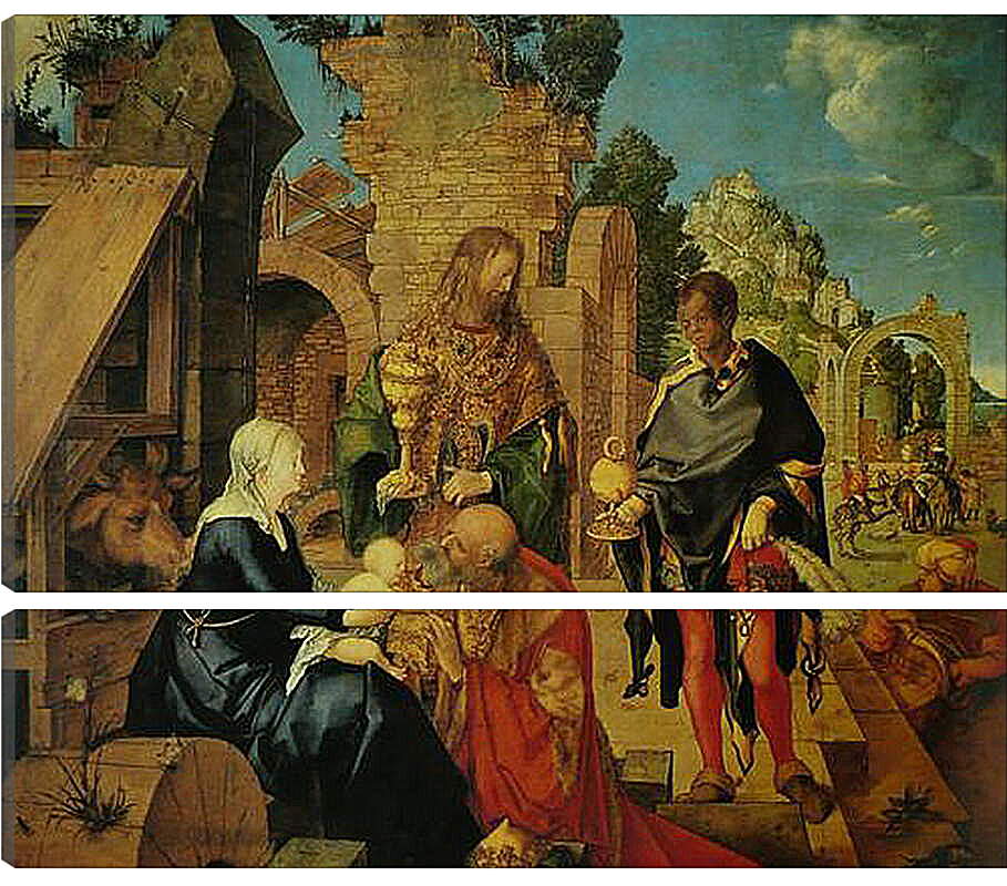 Модульная картина - Adoration of the Magi. Поклонение волхвов. Альбрехт Дюрер