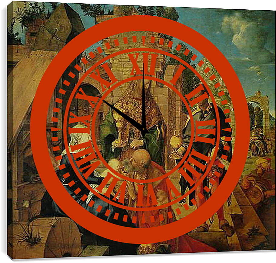 Часы картина - Adoration of the Magi. Поклонение волхвов. Альбрехт Дюрер