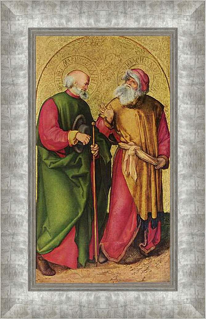 Картина в раме - Dreikonigsaltar, linker Flugel (Szene - Josef und Joachim). Альбрехт Дюрер