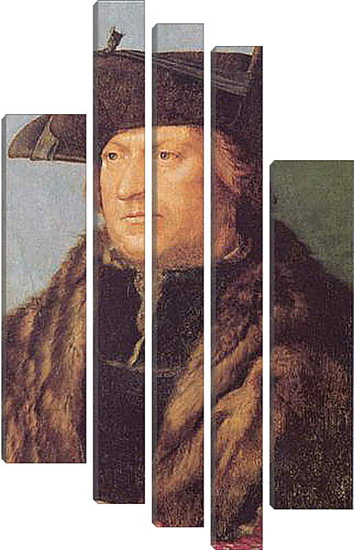 Модульная картина - Portrat des Rodrigo de Almada. Портрет Родриго де Алмада. Альбрехт Дюрер