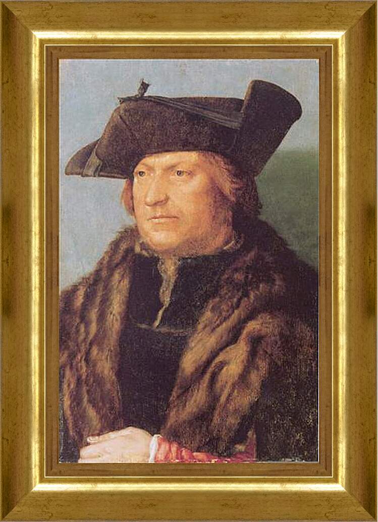Картина в раме - Portrat des Rodrigo de Almada. Портрет Родриго де Алмада. Альбрехт Дюрер