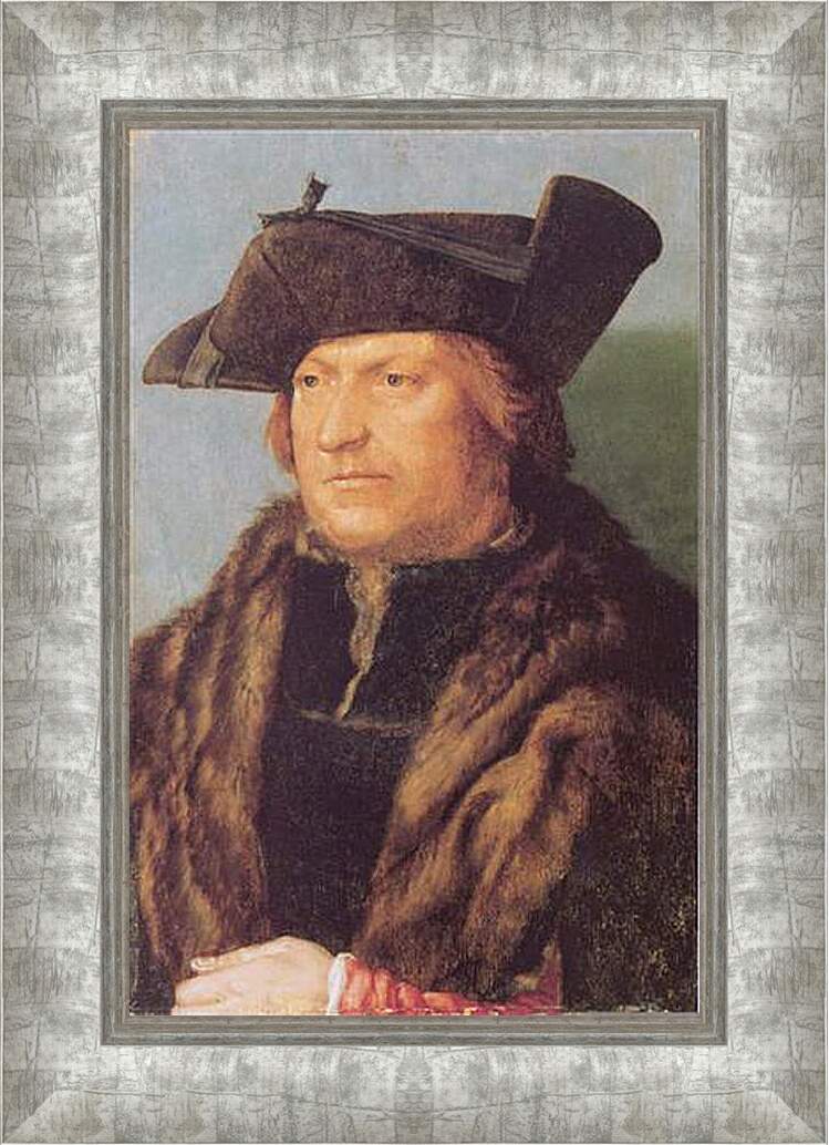 Картина в раме - Portrat des Rodrigo de Almada. Портрет Родриго де Алмада. Альбрехт Дюрер