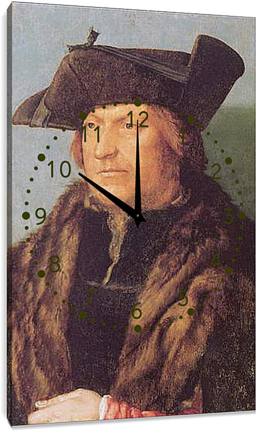 Часы картина - Portrat des Rodrigo de Almada. Портрет Родриго де Алмада. Альбрехт Дюрер