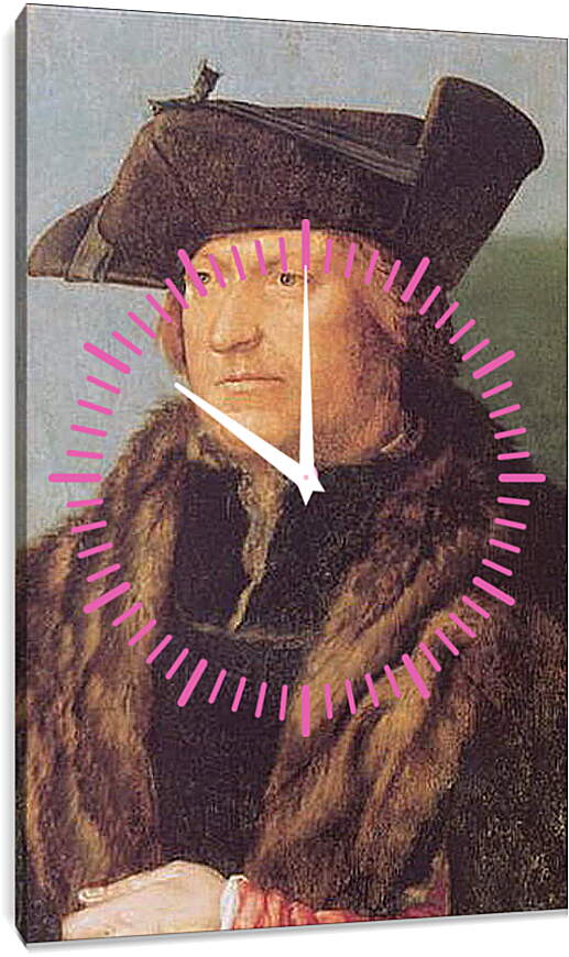 Часы картина - Portrat des Rodrigo de Almada. Портрет Родриго де Алмада. Альбрехт Дюрер