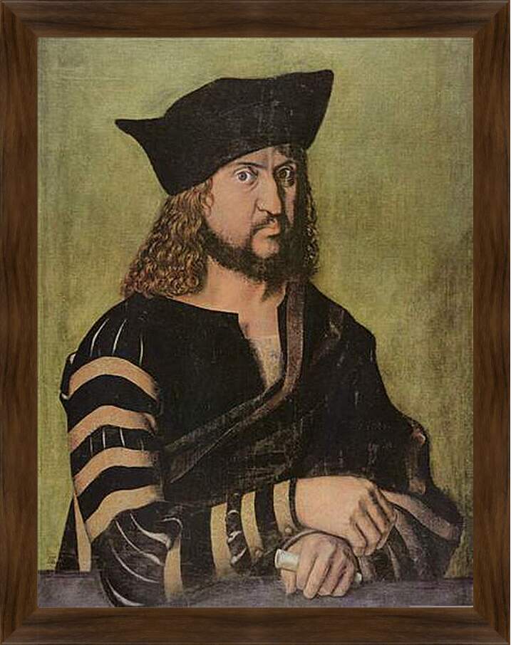 Картина в раме - Portrat Friedrichs des Weisen, Kurfurst von Sachsen. Портрет саксонского курфюрста Фридриха Мудрого III. Альбрехт Дюрер