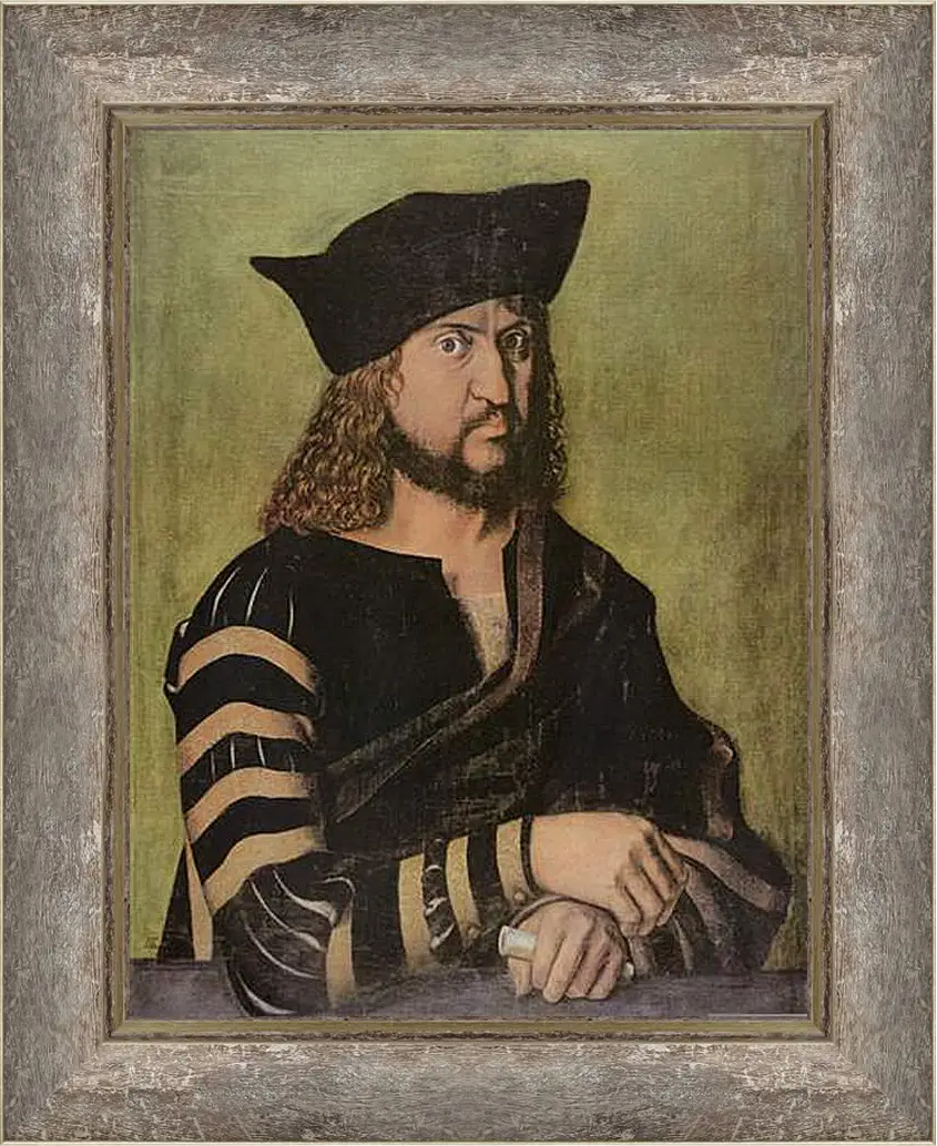Картина в раме - Portrat Friedrichs des Weisen, Kurfurst von Sachsen. Портрет саксонского курфюрста Фридриха Мудрого III. Альбрехт Дюрер
