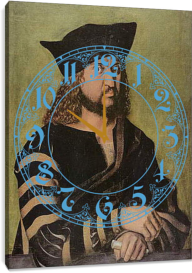 Часы картина - Portrat Friedrichs des Weisen, Kurfurst von Sachsen. Портрет саксонского курфюрста Фридриха Мудрого III. Альбрехт Дюрер