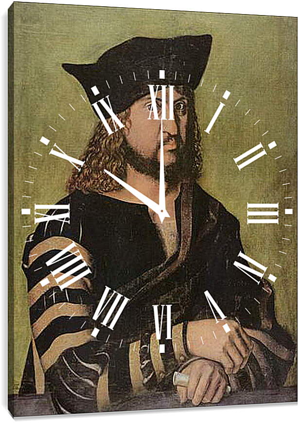 Часы картина - Portrat Friedrichs des Weisen, Kurfurst von Sachsen. Портрет саксонского курфюрста Фридриха Мудрого III. Альбрехт Дюрер
