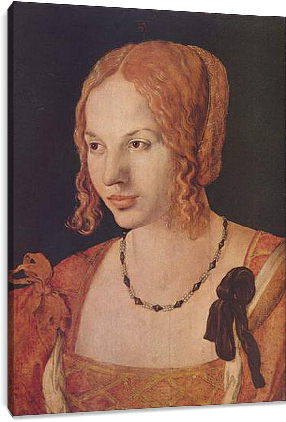 Постер и плакат - Portrat einer Venezianerin - Портрет венецианки. Альбрехт Дюрер