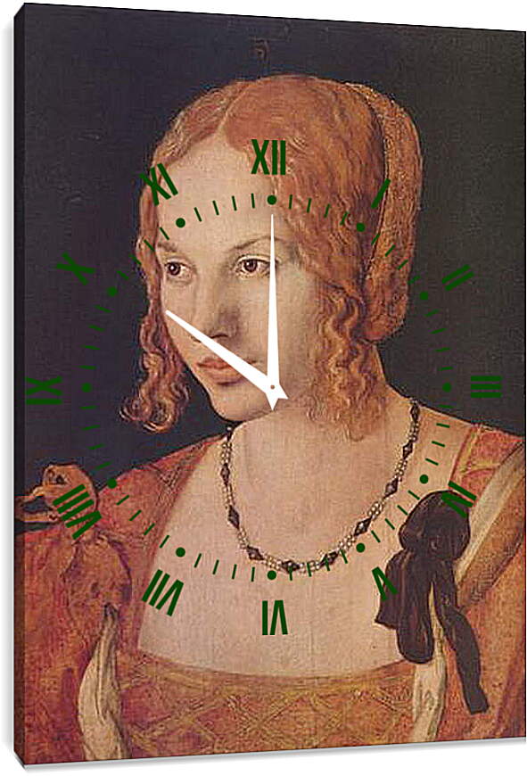 Часы картина - Portrat einer Venezianerin - Портрет венецианки. Альбрехт Дюрер