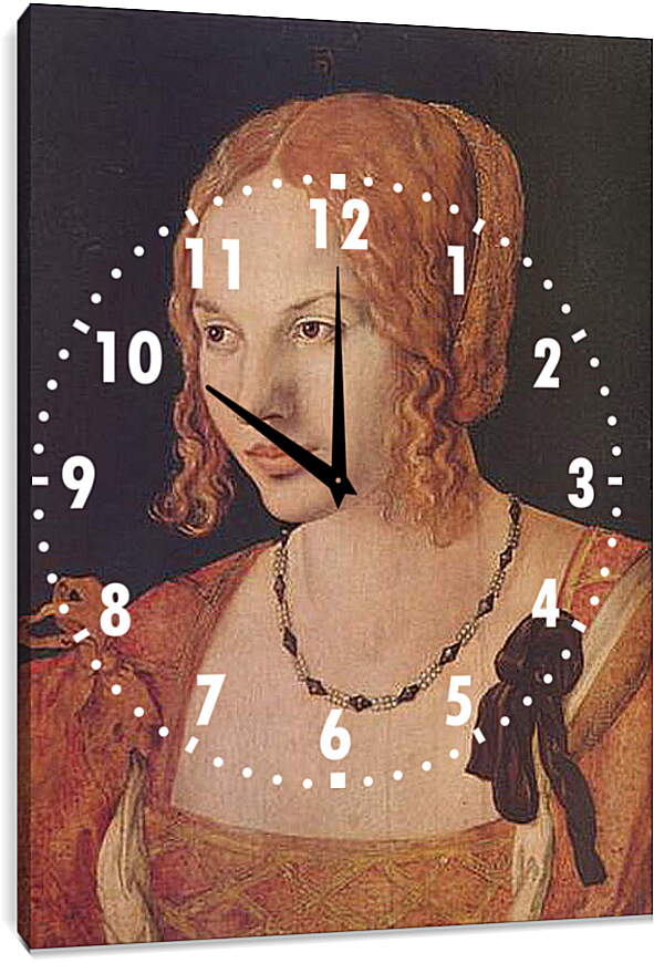 Часы картина - Portrat einer Venezianerin - Портрет венецианки. Альбрехт Дюрер