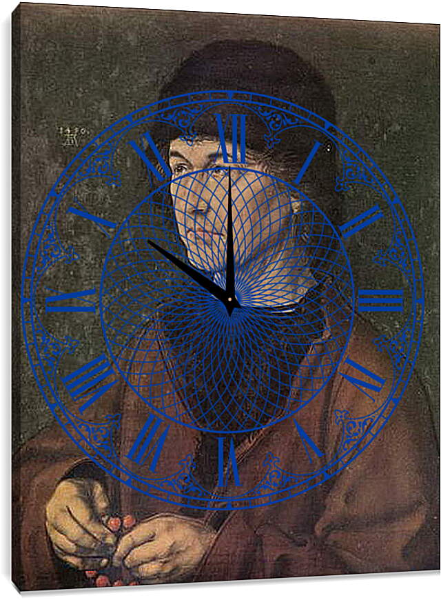 Часы картина - Portrat Albrecht D&#252. Альбрехт Дюрер Старший. Альбрехт Дюрер