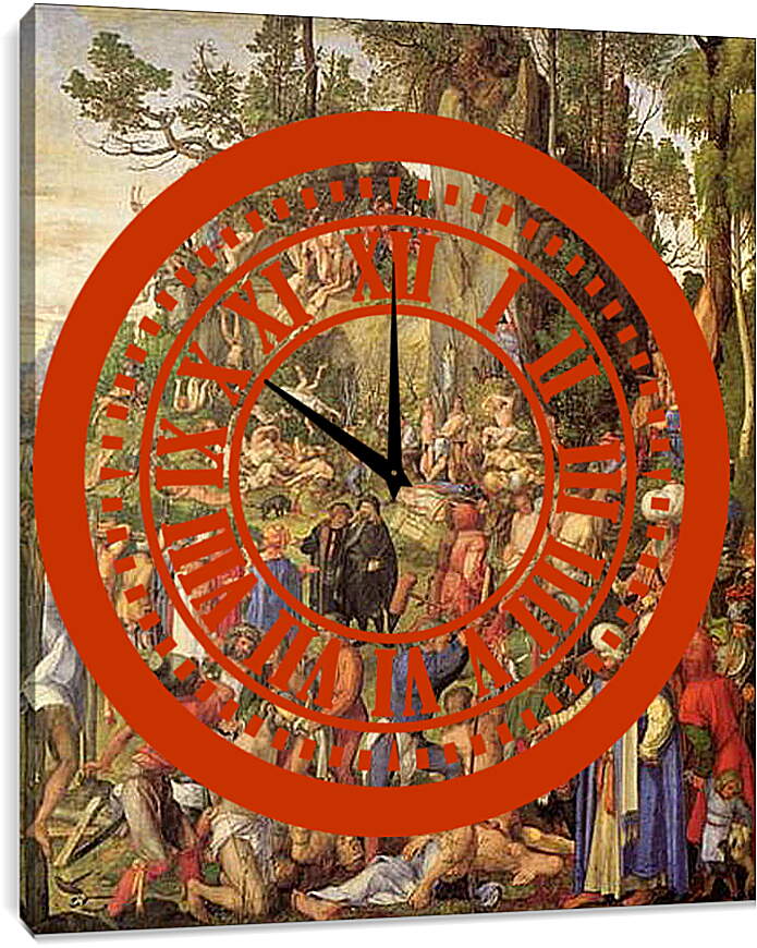 Часы картина - Marter der zehntausend Christen. Мученичество десяти тысяч христиан. Альбрехт Дюрер