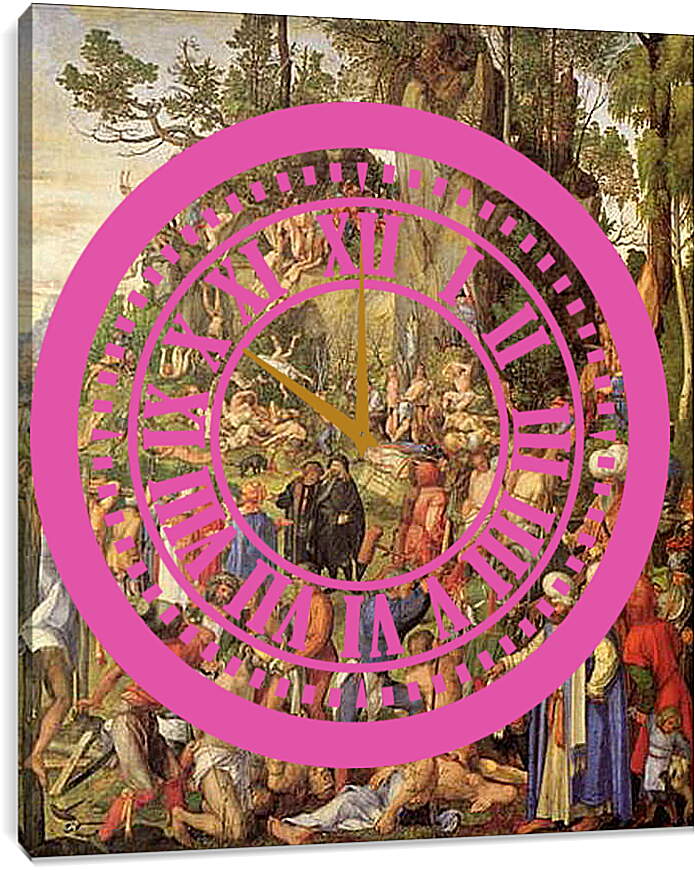 Часы картина - Marter der zehntausend Christen. Мученичество десяти тысяч христиан. Альбрехт Дюрер