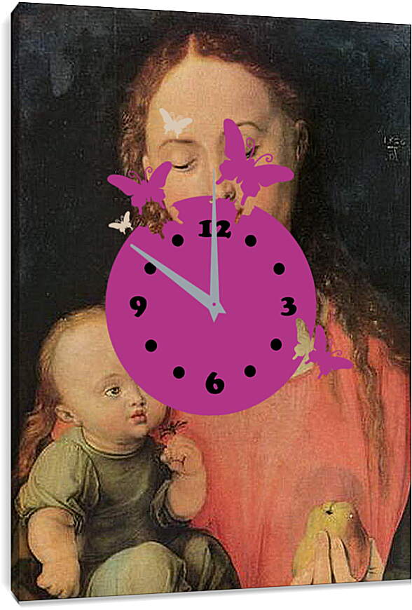 Часы картина - Maria mit Kind. Мария с младенцем. Альбрехт Дюрер