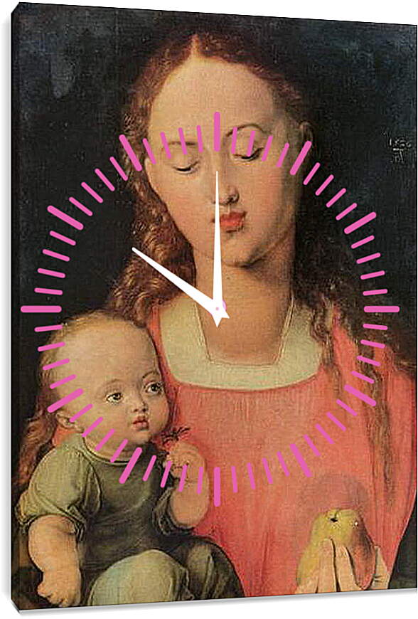 Часы картина - Maria mit Kind. Мария с младенцем. Альбрехт Дюрер