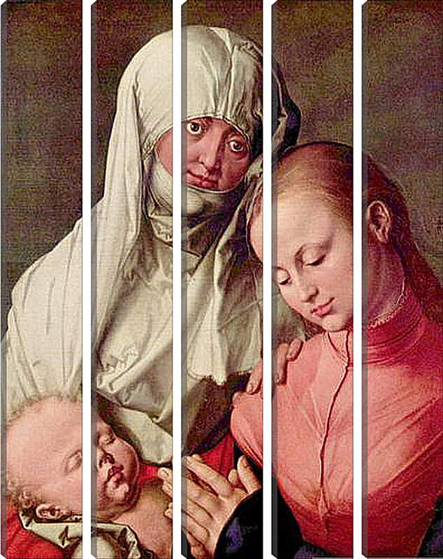 Модульная картина - Jungfrau und Kind mit der Hl. Anna. Мадонна с младенцем и святой Анной. Альбрехт Дюрер