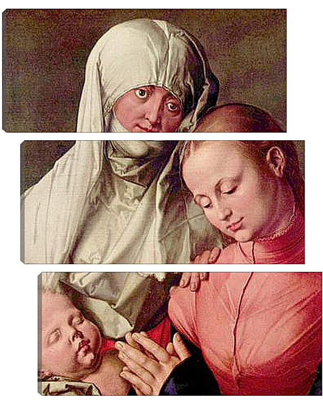 Модульная картина - Jungfrau und Kind mit der Hl. Anna. Мадонна с младенцем и святой Анной. Альбрехт Дюрер