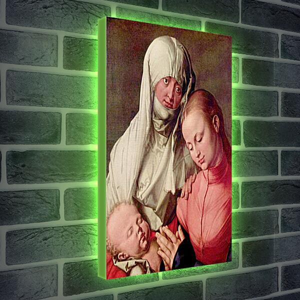 Лайтбокс световая панель - Jungfrau und Kind mit der Hl. Anna. Мадонна с младенцем и святой Анной. Альбрехт Дюрер