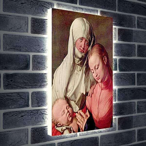 Лайтбокс световая панель - Jungfrau und Kind mit der Hl. Anna. Мадонна с младенцем и святой Анной. Альбрехт Дюрер
