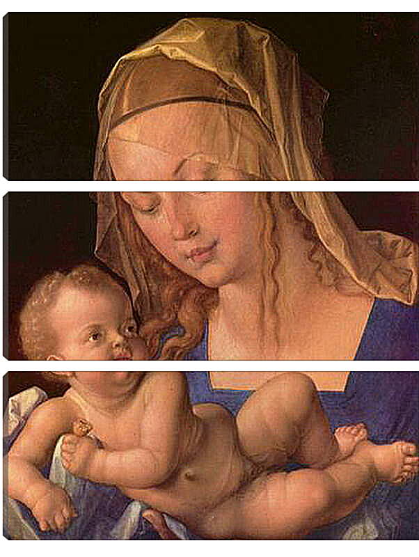 Модульная картина - Die Madonna mit der Birnenschnitte. Мадонна с грушей. Альбрехт Дюрер
