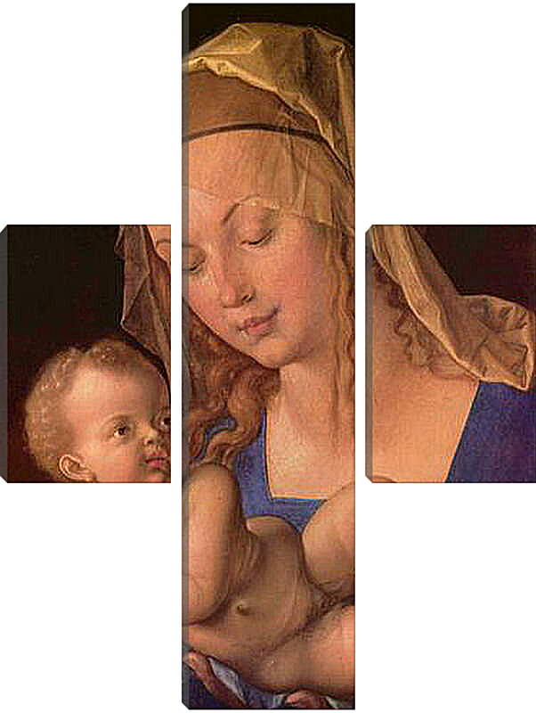 Модульная картина - Die Madonna mit der Birnenschnitte. Мадонна с грушей. Альбрехт Дюрер