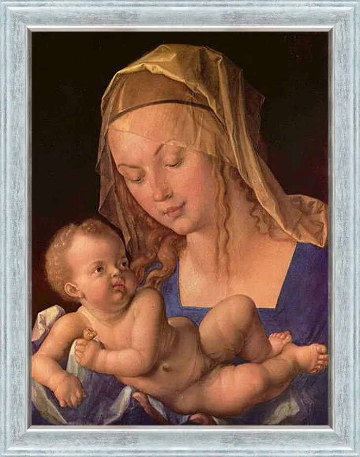 Картина в раме - Die Madonna mit der Birnenschnitte. Мадонна с грушей. Альбрехт Дюрер