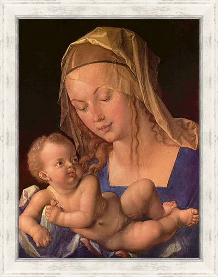 Картина в раме - Die Madonna mit der Birnenschnitte. Мадонна с грушей. Альбрехт Дюрер