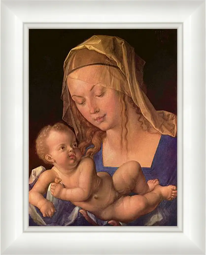 Картина в раме - Die Madonna mit der Birnenschnitte. Мадонна с грушей. Альбрехт Дюрер