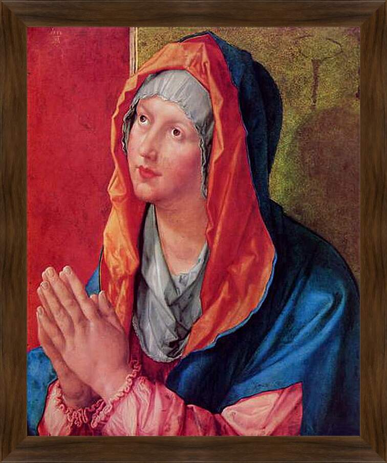 Картина в раме - Betende Maria. Молящаяся Мария. Альбрехт Дюрер