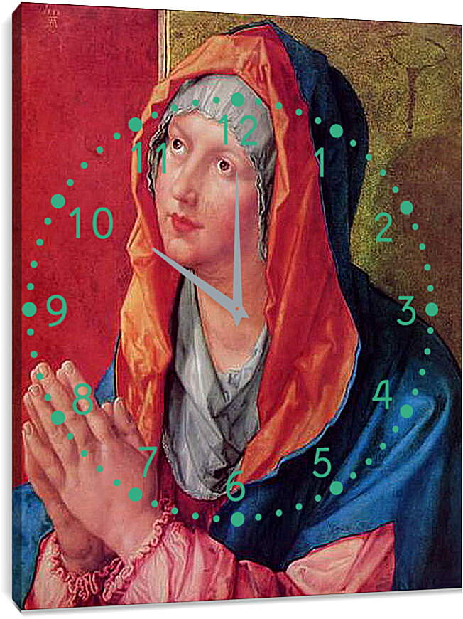 Часы картина - Betende Maria. Молящаяся Мария. Альбрехт Дюрер
