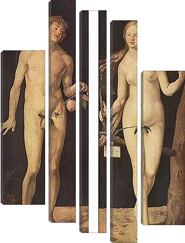 Модульная картина - Adam and Eve. Адам и Ева. Альбрехт Дюрер
