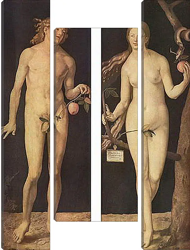 Модульная картина - Adam and Eve. Адам и Ева. Альбрехт Дюрер